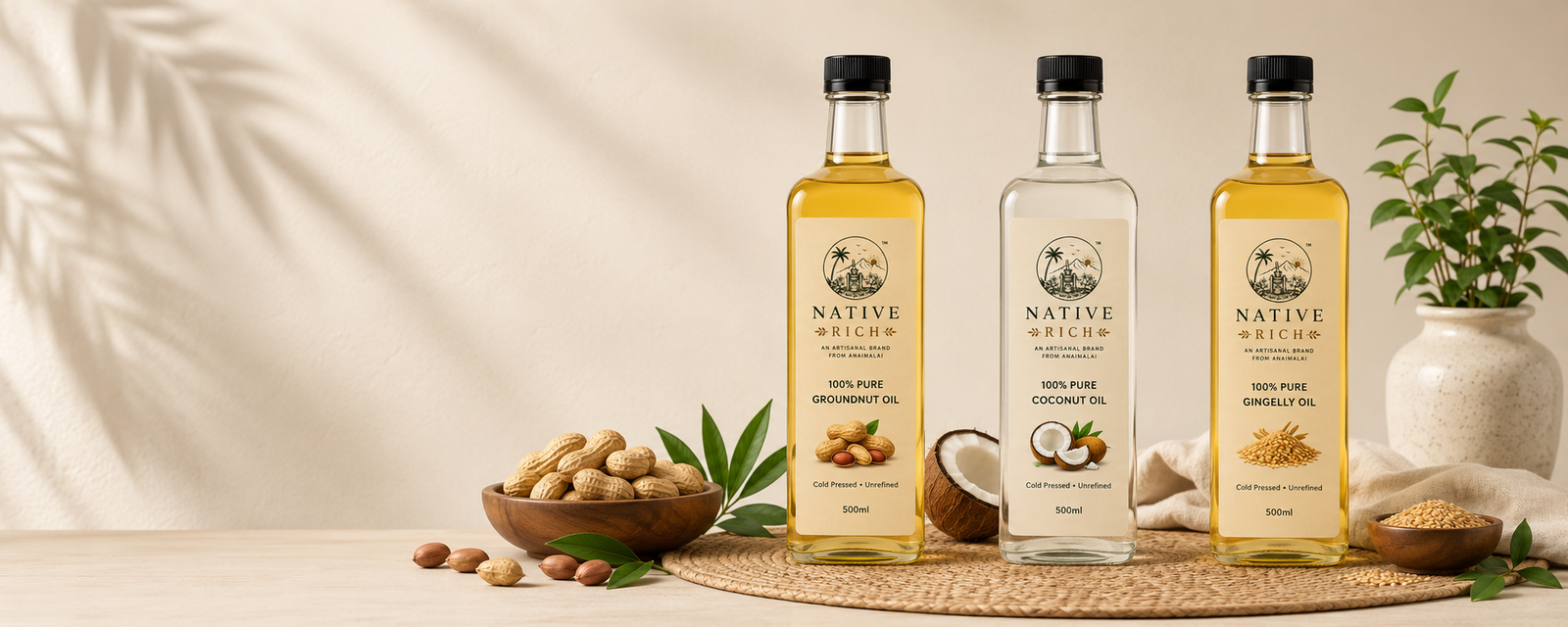 Traditional cold pressed oils