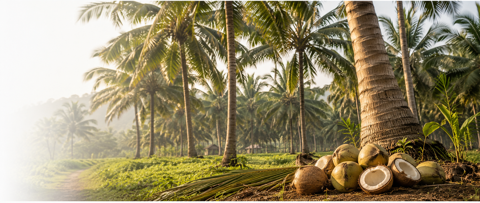 Traditional wooden cold press under a tree in the fields of Anaimalai